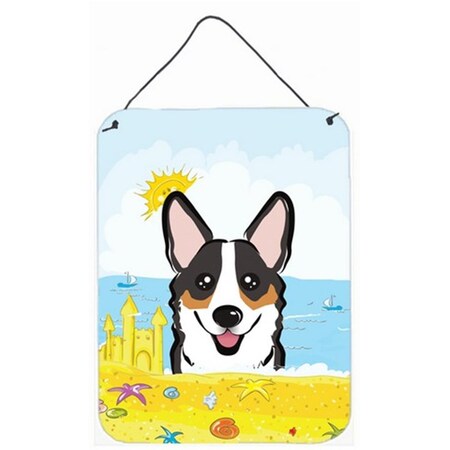 Carolines Treasures Tricolor Corgi Summer Beach Wall or Door Hanging Prints BB2123DS1216